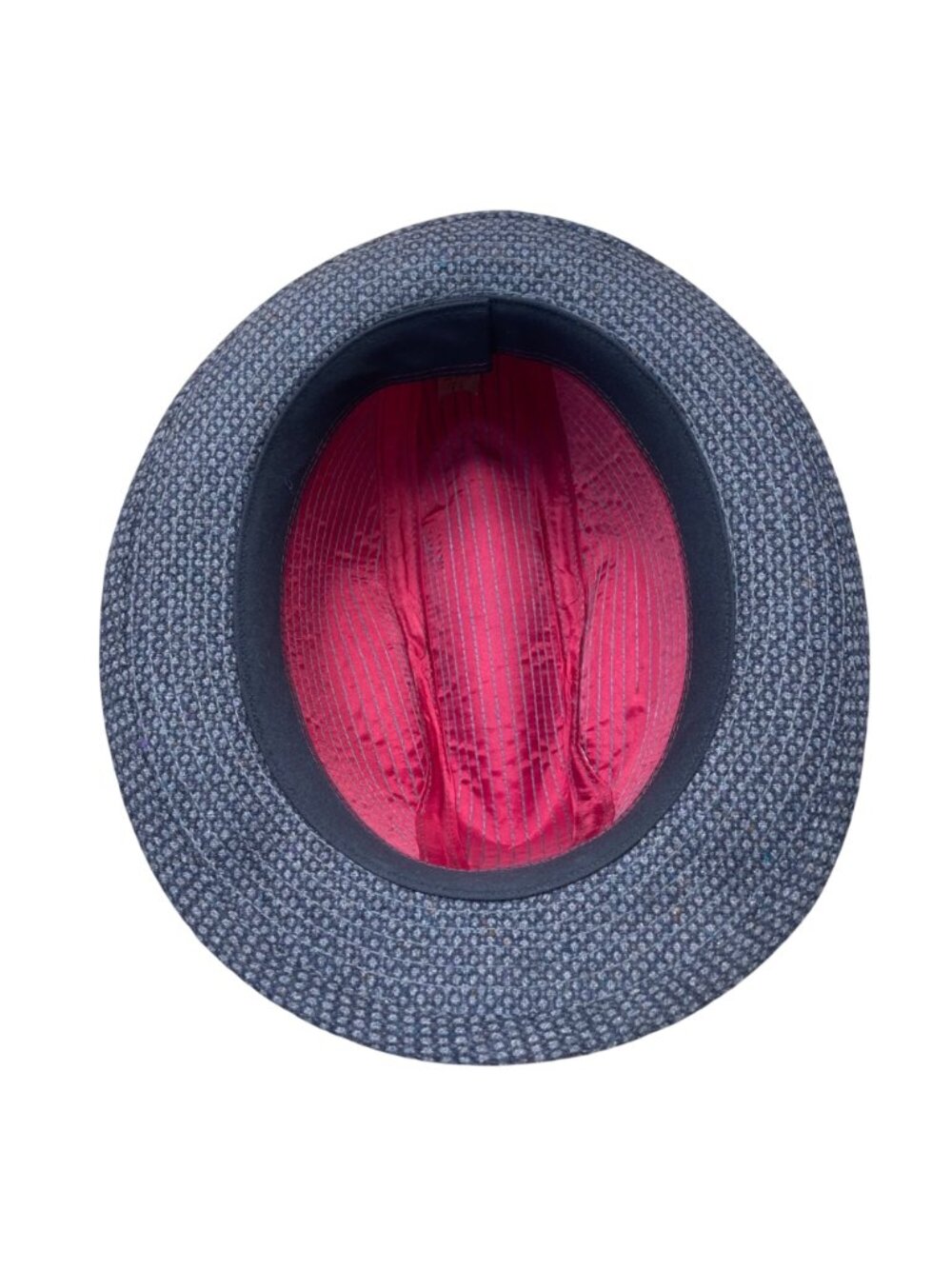Vintage Mens Gray Fedora Wool Blend Hat Textured Classic Style Sz 7 1/2 image 6